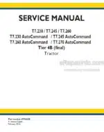 Photo 4 - New Holland T7.230 T7.245 T7.260 T7.270 and AutoCommand Tier 4B (final) Service Manual Tractor 47936455