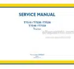 Photo 4 - New Holland T7510 T7520 T7530 T7540 T7550 Service Manual Tractor 47505533