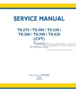 Photo 4 - New Holland T8.275 T8.300 T8.330 T8.360 T8.390 T8.420 CVT Service Manual Tractor 47533595