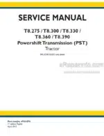 Photo 4 - New Holland T8.275 T8.300 T8.330 T8.360 T8.320 T8.420 CVT Service Manual Tractor 47613846