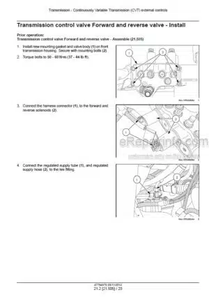 Photo 8 - New Holland T7.230 T7.245 T7.260 T7.270 and AutoCommand Service Manual Tractor 47936456