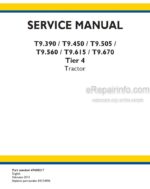 Photo 4 - New Holland T9.390 T9.450 T9.505 T9.560 T9.615 T9.670 Tier 4 Service Manual Tractor 47488217
