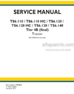 Photo 4 - New Holland TS6.110 TS6.110HC TS6.120 TS6.120HC TS6.130 TS6.140 Tier 4B (final) Service Manual Tractor 47924635