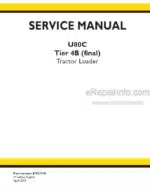 Photo 4 - New Holland U80C Tier 4B (final) Service Manual Tractor Loader 47821918