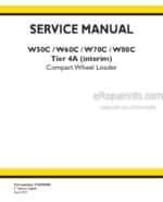 Photo 5 - New Holland W50C W60C W70C W80C Tier 4 Interim Service Manual Compact Wheel Loader 47829080C