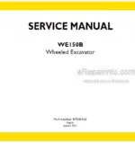 Photo 5 - New Holland WE150B Service Manual Wheeled Excavator 47500165A