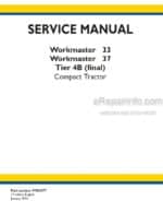Photo 4 - New Holland Workmaster 33 Workmaster 37 Tier 4B (final) Service Manual Compact Tractor 47881877