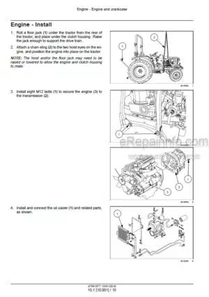 Photo 4 - New Holland Workmaster 33 Workmaster 37 Tier 4B (final) Service Manual Compact Tractor 47881877