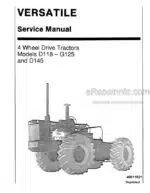 Photo 4 - Versatile D118 G125 D145 Service Manual Tractor 40011831