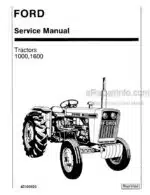 Photo 4 - Ford 1000 1600 Service Manual Tractor 40100020