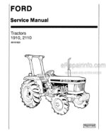 Photo 4 - Ford 1910 2110 Service Manual And Supplement Tractor 40191020