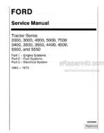 Photo 4 - Ford 2000 3000 4000 5000 7000 3400 3500 3550 4400 4500 5500 5550 Service Manual Tractor 40200050