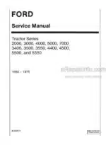 Photo 4 - Ford 2000 3000 4000 5000 7000 3400 3500 3550 4400 4500 5500 5550 Service Manual Tractor 40340070