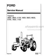 Photo 4 - Ford 2600 3600 4100 4600 5600 6600 6700 7600 7700 Service Manual Tractor 40231090