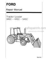 Photo 4 - Ford 345C 445C 545C Repair Manual Tractor Loader 40034530