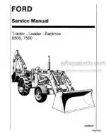 Photo 4 - Ford 6500 7500 Service Manual Tractor Loader Backhoe 40650020