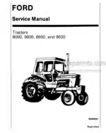 Photo 5 - Ford 8000 9000 8600 9600 Service Manual Tractor 40800020