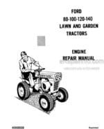 Photo 4 - Ford 80 100 120 140 Engine Repair Manual Lawn And Garden Tractor 40008020