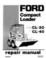 Photo 5 - Ford CL30 CL40 Repair Manual Compact Loader 40003020