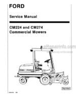 Photo 4 - Ford CM224 CM274 Service Manual Commercial Mower 40022420