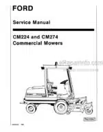 Photo 4 - Ford CM224 CM274 Service Manual Commercial Mower 40022420