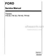 Photo 4 - Ford FW-20 FW-30 FW-40 FW-60 Service Manual Tractor 40003040