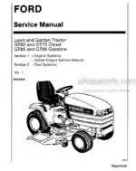 Photo 4 - Ford GT65 GT75 GT85 GT95 Service Manual Lawn And Garden Tractor 40006540