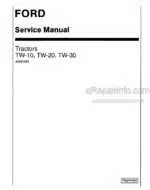 Photo 4 - Ford TW10 TW20 TW30 Service Manual Tractor 42001030