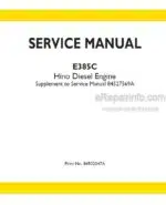 Photo 3 - Hino J08E-UV Supplement To Service Manual 84527569A Diesel Engine For New Holland E385C