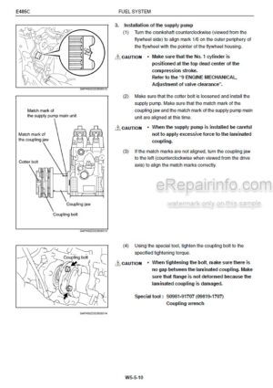 Photo 10 - Hino P11C-VC Supplement To Service Manual 84557350A Diesel Engine For New Holland E485C Excavator 84561180A
