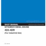 Photo 4 - Mitsubishi 4D31 4D31-T 4D32 4DR5 Service Manual Diesel Engine 97811-03021
