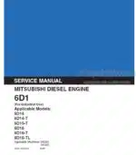 Photo 4 - Mitsubishi 6D14 6D14-T 6D15-T 6D16 6D16-T 6D16-TL Service Manual Diesel Engine