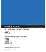 Photo 4 - Mitsubishi 6D22 6D22-T 6D22-TC Service Manual Diesel Engine 97841-02002-00
