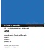 Photo 4 - Mitsubishi 6D22 6D22-T 6D22-TC Service Manual Diesel Engine 97841-02002-00
