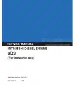 Photo 4 - Mitsubishi 6D31 6D31-T Service Manual Diesel Engine 97821-04000