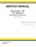 Photo 4 - New Holland 160 Speedrower Tier 4B Final Service Manual Self-Propelled Windrower 48126542