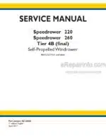 Photo 5 - New Holland 220 260 Speedrower Tier 4B Final Service Manual Self-Propelled Windrower 48126544