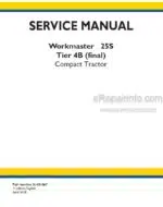 Photo 4 - New Holland 25S Workmaster Tier 4B Final Service Manual Compact Tractor 51421067
