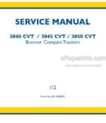 Photo 4 - New Holland 3040CVT 3045CVT 3050CVT Boomer Service Manual Compact Tractor 84126849A