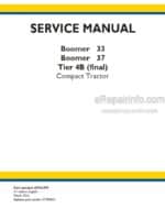 Photo 4 - New Holland 33 37 Boomer Tier 4B Final Service Manual Compact Tractor 47941899