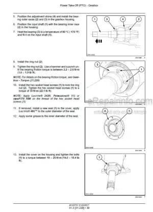 Photo 7 - New Holland D180 Workshop Manual Crawler Dozer 60413522