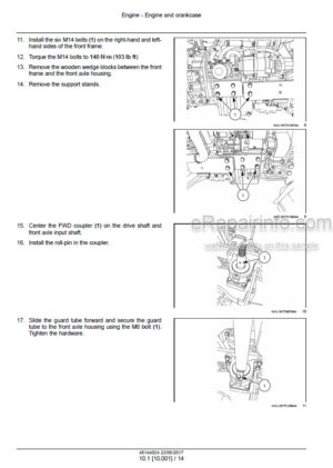 Photo 1 - New Holland 35 40 Workmaster Tier 4B Final Service Manual Compact Tractor 48144024