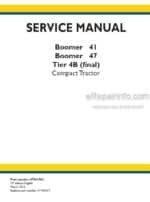 Photo 4 - New Holland 41 47 Boomer Tier 4B Final Service Manual Compact Tractor 47941902