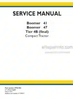 Photo 4 - New Holland 41 47 Boomer Tier 4B Final Service Manual Compact Tractor 47941902