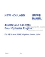 Photo 4 - New Holland 445M2 445TM4 Repair Manual Engine For SE70 SE85 Irigation Power Units 87366590