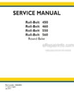 Photo 4 - New Holland 450 460 550 560 Roll-Belt Service Manual Round Baler 84544596