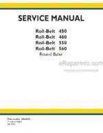 Photo 4 - New Holland 450 460 550 560 Roll-Belt Service Manual Round Baler 84544596