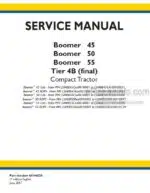 Photo 4 - New Holland 45 50 55 Boomer Tier 4B Final Service Manual Compact Tractor 48144020