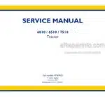 Photo 4 - New Holland 6010 6510 7510 Service Manual Tractor 47969433