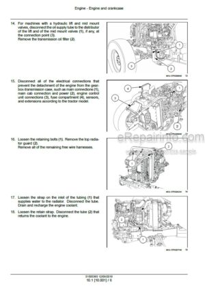 Photo 1 - New Holland 65 75 Power Star Tier 4B Final Service Manual Tractor 51505365
